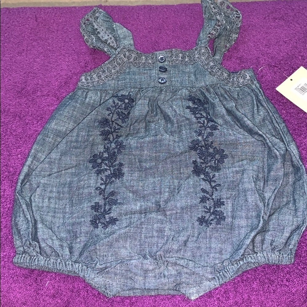 Chambray bubble onesie size 3-6 months